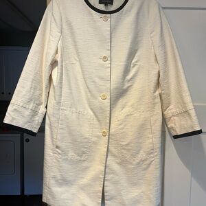 Talbots Cream Blazer with Black Accents